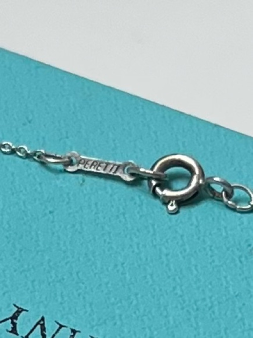 Tiffany & Co. Silver Teardrop Vintage Peretti Pendant Necklace 16” - Picture 3 of 5